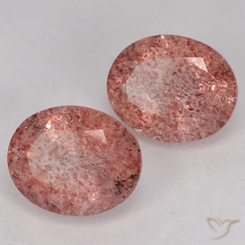 Shop natural 6.66ct ミディアムピンク ストロベリークォーツ gems, 楕円形, from ロシア at GemSelect. In stock, global shipping!