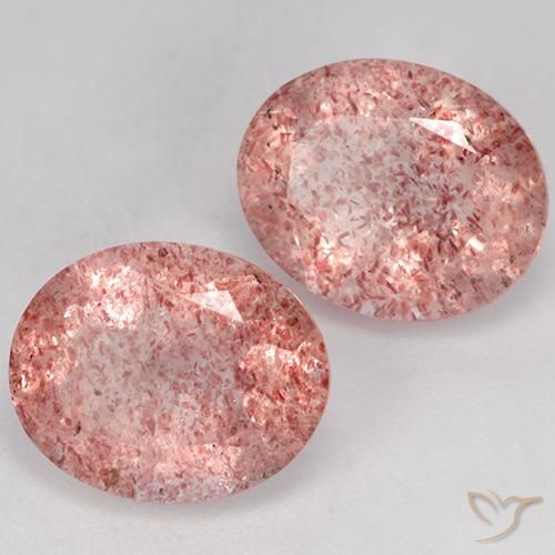 Shop natural 6.35ct ライトローズピンク ストロベリークォーツ gems, 楕円形, from ロシア at GemSelect. In stock, global shipping!