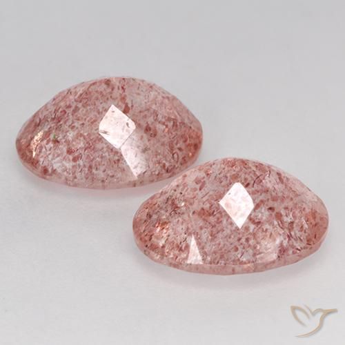 Shop natural 6.35ct ライトローズピンク ストロベリークォーツ gems, 楕円形, from ロシア at GemSelect. In stock, global shipping!