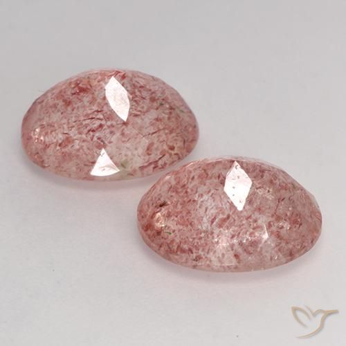 Shop natural 6.34ct ミディアム薄いピンク ストロベリークォーツ gems, 楕円形, from ロシア at GemSelect. In stock, global shipping!
