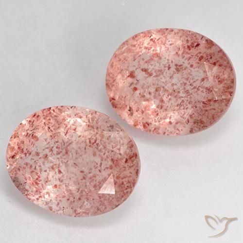 Shop natural 7.45ct ミディアム薄いピンク ストロベリークォーツ gems, 楕円形, from ロシア at GemSelect. In stock, global shipping!