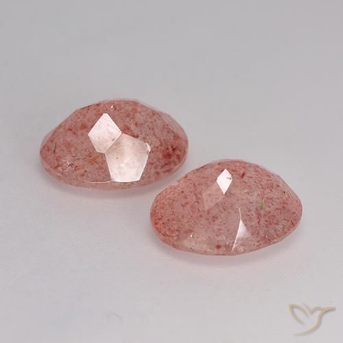 Shop natural 6.58ct ミディアム薄いピンク ストロベリークォーツ gems, 楕円形, from ロシア at GemSelect. In stock, global shipping!