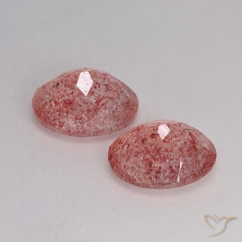Shop natural 6.53ct ミディアム薄いピンク ストロベリークォーツ gems, 楕円形, from ロシア at GemSelect. In stock, global shipping!