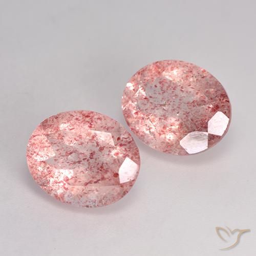 Shop natural 6.54ct ミディアム薄いピンク ストロベリークォーツ gems, 楕円形, from ロシア at GemSelect. In stock, global shipping!