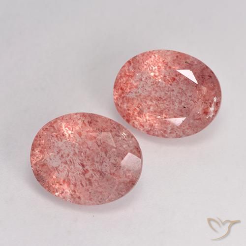 Shop natural 6.64ct ミディアム薄いピンク ストロベリークォーツ gems, 楕円形, from ロシア at GemSelect. In stock, global shipping!