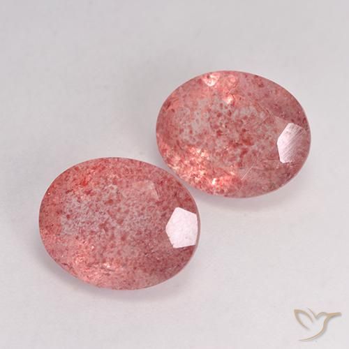 Shop natural 5.96ct ミディアムレッド ストロベリークォーツ gems, 楕円形, from ロシア at GemSelect. In stock, global shipping!