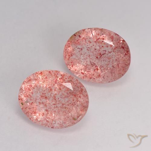 Shop natural 6.04ct ライトローズピンク ストロベリークォーツ gems, 楕円形, from ロシア at GemSelect. In stock, global shipping!