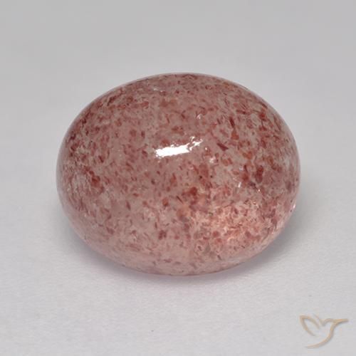 5.29ct 天然 ローズピンク ストロベリークォーツ, 楕円形, 半透明