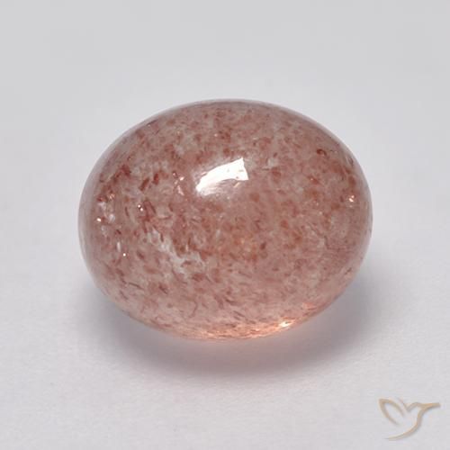 4.71ct 天然 グレープフルーツピンク ストロベリークォーツ, 楕円形, 半透明