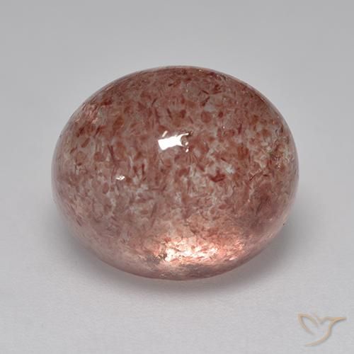 8.68ct 天然 ミディアムピンク ストロベリークォーツ, 楕円形, 半透明