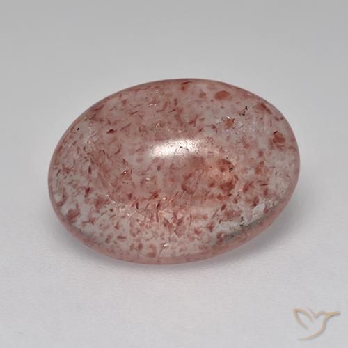 3.68ct 天然 ローズピンク ストロベリークォーツ, 楕円形, 半透明