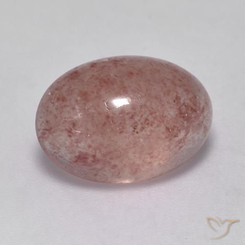 4.54ct 天然 アーシーピンク ストロベリークォーツ, 楕円形, 半透明