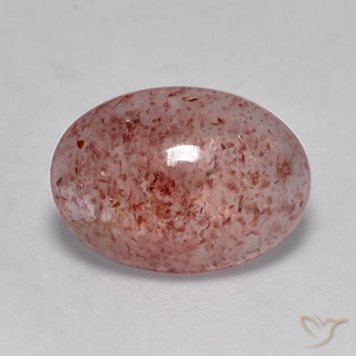 4.55ct 天然 ローズピンク ストロベリークォーツ, 楕円形, 半透明