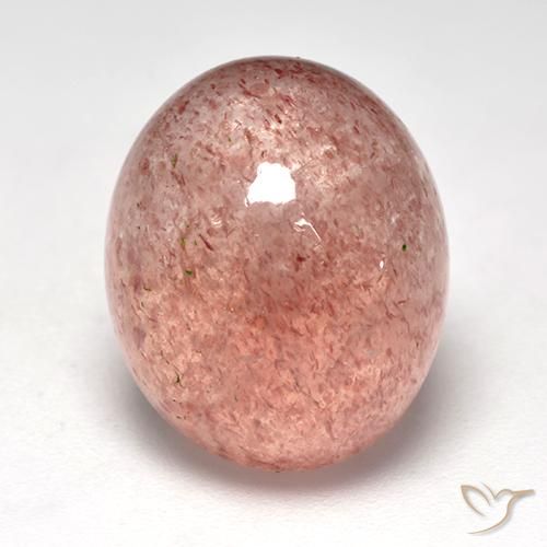 10.85ct 天然 ライトローズピンク ストロベリークォーツ, 楕円形, 半透明