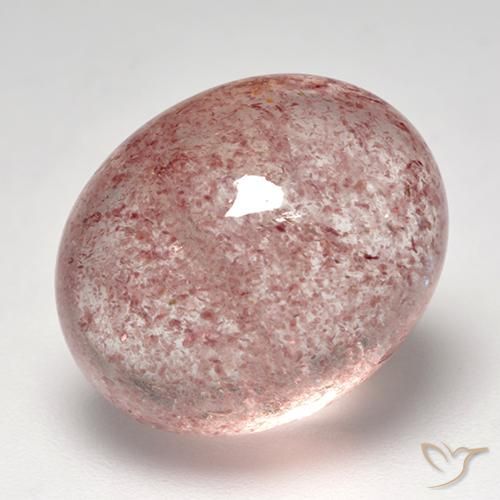 12.58ct 天然 ライトピンク ストロベリークォーツ, 楕円形, 透明