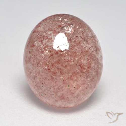 5.78ct 天然 ライトピンク ストロベリークォーツ, 楕円形, 半透明