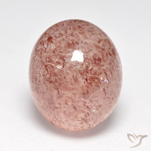 7.15ct 天然 ライトピンク ストロベリークォーツ, 楕円形, 半透明