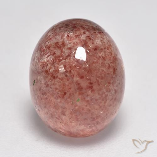 5.97ct 天然 明るいピンク ストロベリークォーツ, 楕円形, 半透明