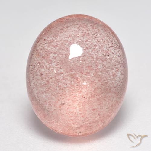 10.22ct 天然 アーシーピンク ストロベリークォーツ, 楕円形, 半透明