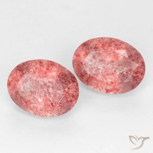 Shop natural 2.32ct 赤みがかったピンクのトーン ストロベリークォーツ gems, 楕円形, from ロシア at GemSelect. In stock, global shipping!