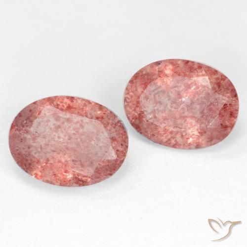 Shop natural 2.36ct ローズピンク ストロベリークォーツ gems, 楕円形, from ロシア at GemSelect. In stock, global shipping!