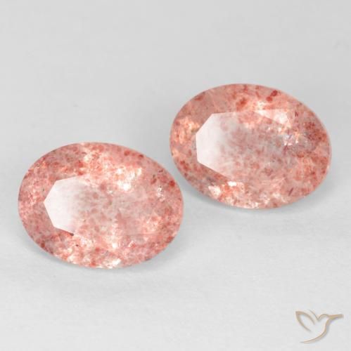 Shop natural 2.49ct ミディアム薄いピンク ストロベリークォーツ gems, 楕円形, from ロシア at GemSelect. In stock, global shipping!