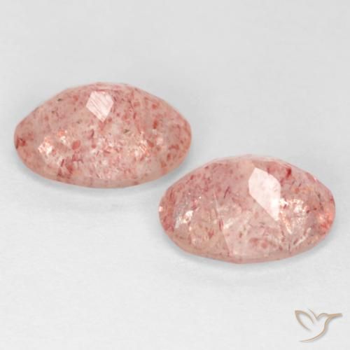 Shop natural 2.32ct ミディアム薄いピンク ストロベリークォーツ gems, 楕円形, from ロシア at GemSelect. In stock, global shipping!
