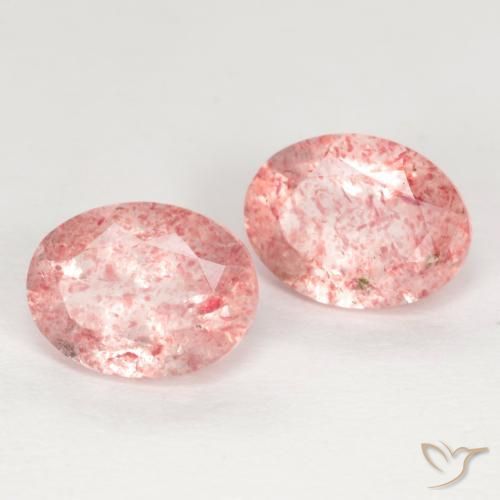 Shop natural 2.38ct ミディアム薄いピンク ストロベリークォーツ gems, 楕円形, from ロシア at GemSelect. In stock, global shipping!