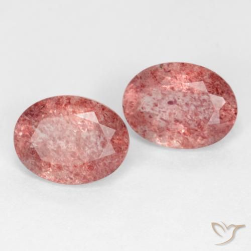 Shop natural 2.34ct ローズピンク ストロベリークォーツ gems, 楕円形, from ロシア at GemSelect. In stock, global shipping!