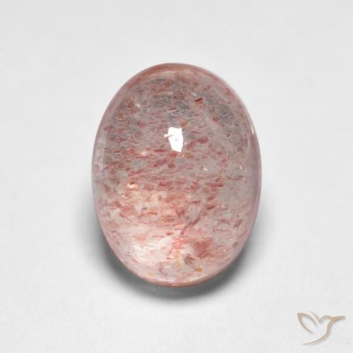 1.76ct 天然 ライトピンク ストロベリークォーツ, 楕円形, 透明
