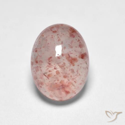 1.82ct 天然 ライトピンク ストロベリークォーツ, 楕円形, 透明