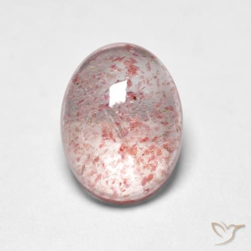1.27ct 天然 ライトピンク ストロベリークォーツ, 楕円形, 透明