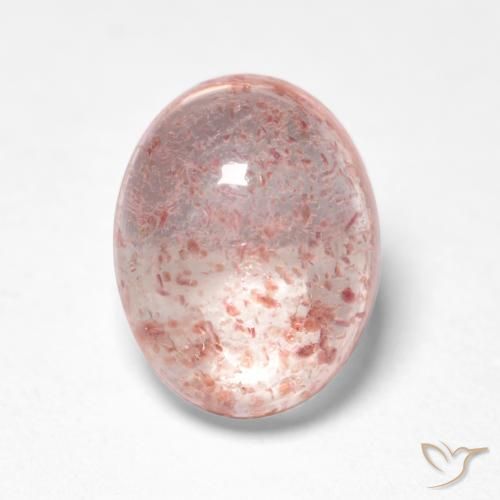 1.51ct 天然 ライトピンク ストロベリークォーツ, 楕円形, 透明
