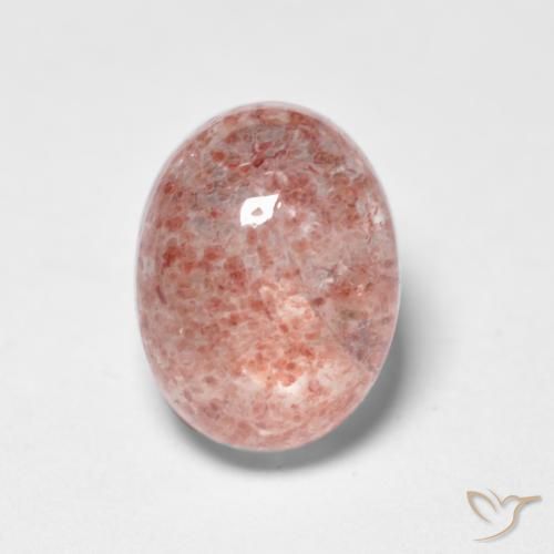 1.83ct 天然 ミディアムピンク ストロベリークォーツ, 楕円形, 半透明