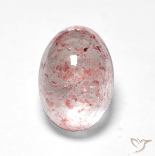1.21ct 天然 ライトピンク ストロベリークォーツ, 楕円形, 透明