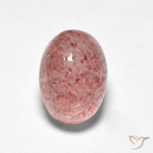 1.19ct 天然 ディープピンク ストロベリークォーツ, 楕円形, 半透明