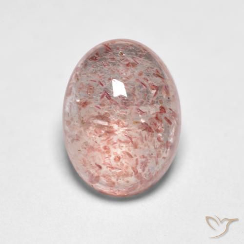 1.46ct 天然 ライトピンク ストロベリークォーツ, 楕円形, 半透明