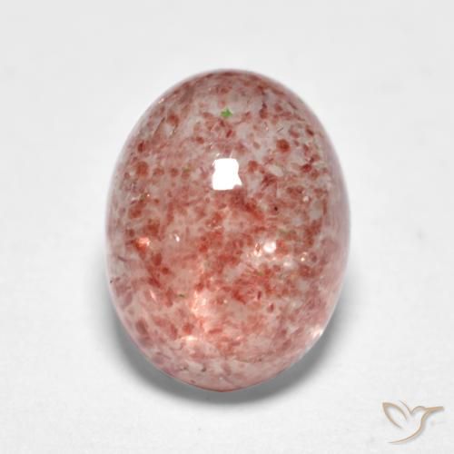 1.44ct 天然 ラズベリーピンク ストロベリークォーツ, 楕円形, 半透明