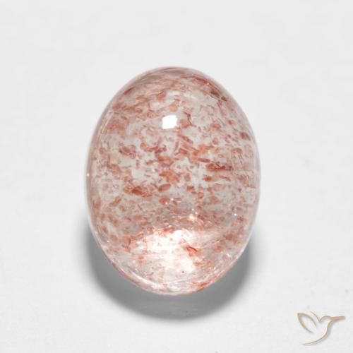 1.88ct 天然 ライトピンク ストロベリークォーツ, 楕円形, 半透明