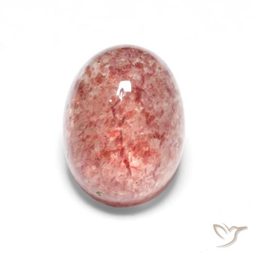 1.76ct 天然 ラズベリーピンク ストロベリークォーツ, 楕円形, 半透明