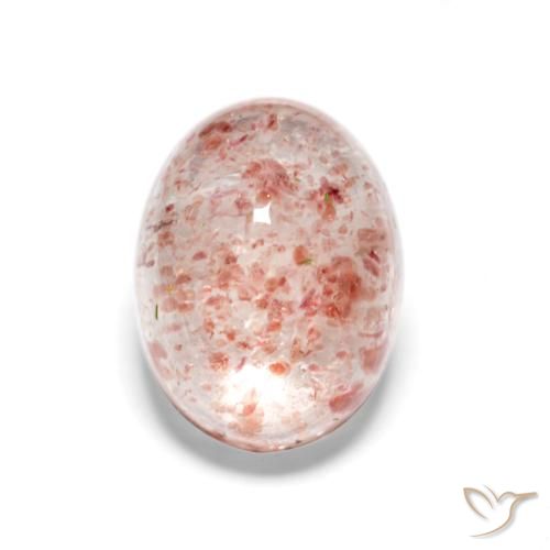 1.67ct 天然 アーシーピンク ストロベリークォーツ, 楕円形, 半透明