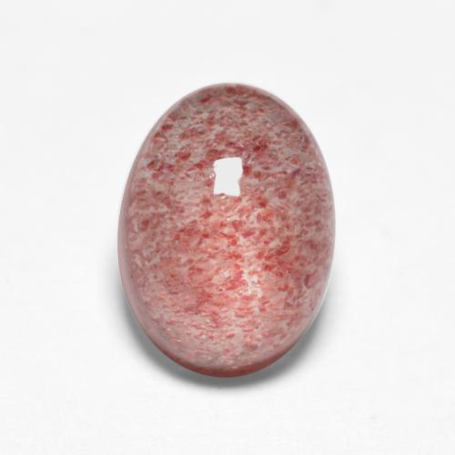 1.57カラットの天然ミディアム薄いピンクストロベリークォーツ（8.2×6.1 mm・オーバルカット）