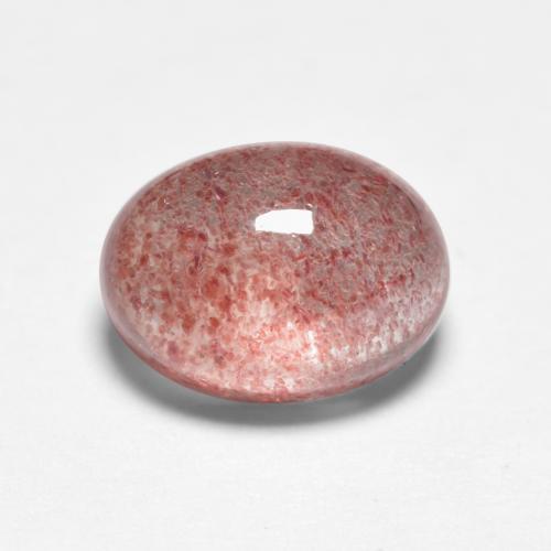 1.57カラットの天然ミディアム薄いピンクストロベリークォーツ（8.2×6.1 mm・オーバルカット）