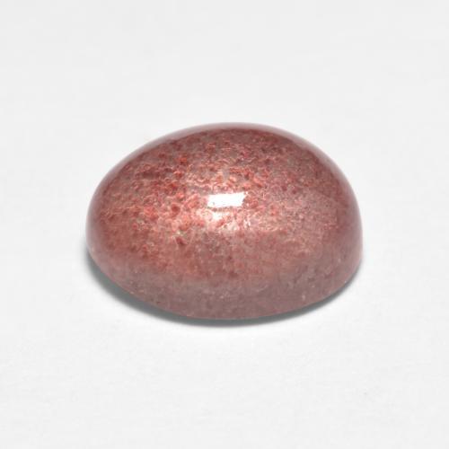 1.57カラットの天然ミディアム薄いピンクストロベリークォーツ（8.2×6.1 mm・オーバルカット）