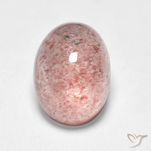 1.75ct 天然 ライトピンク ストロベリークォーツ, 楕円形, 半透明