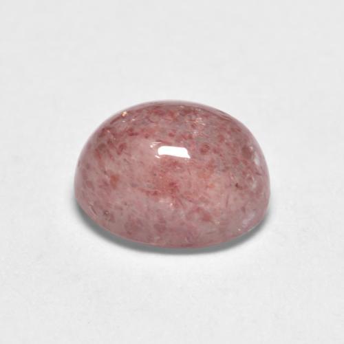 1.13カラットの天然ミディアムピンクストロベリークォーツ（7×5.1 mm・オーバルカット）