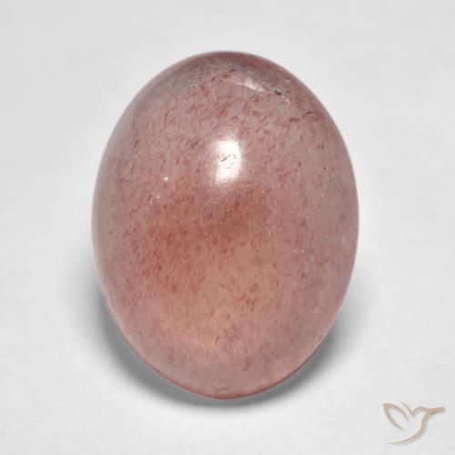 7.34ct 天然 ピンクトーン ストロベリークォーツ, 楕円形, 半透明