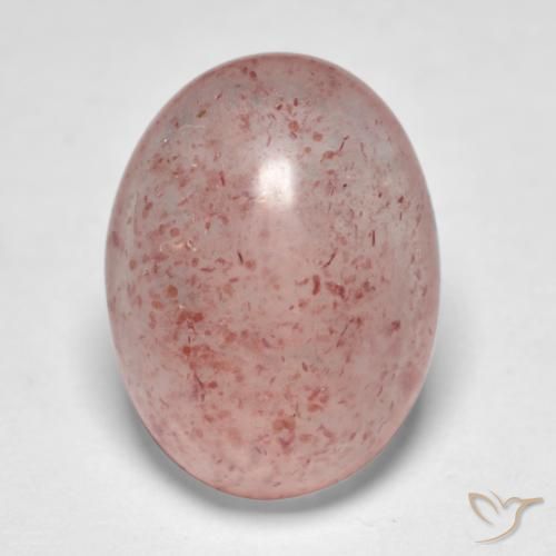 9.24ct 天然 ライトピンク ストロベリークォーツ, 楕円形, 半透明