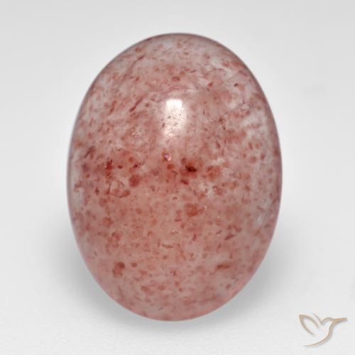 6.60ct 天然 ミディアム薄いピンク ストロベリークォーツ, 楕円形, 半透明