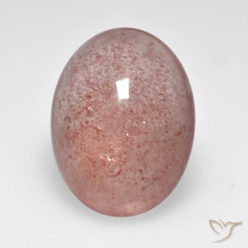 8.33ct 天然 ミディアムピンク ストロベリークォーツ, 楕円形, 半透明